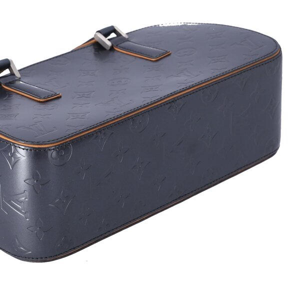 Louis Vuitton Shelton Monogram Mat Handbag M55175 Blue Leather - Picture 6 of 8